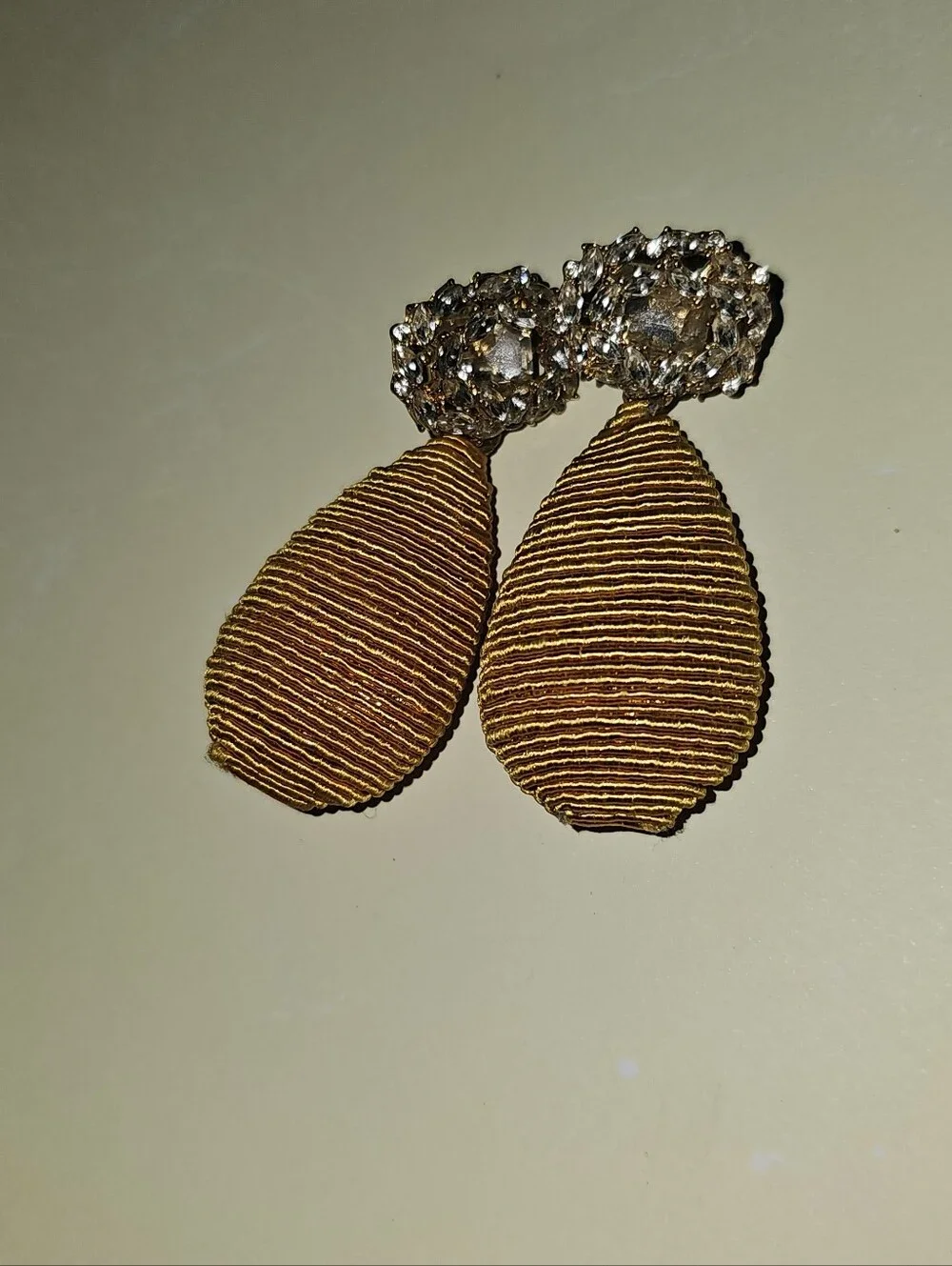 Anthropologie 'Wrapped Drop' Statement Earrings in Gold